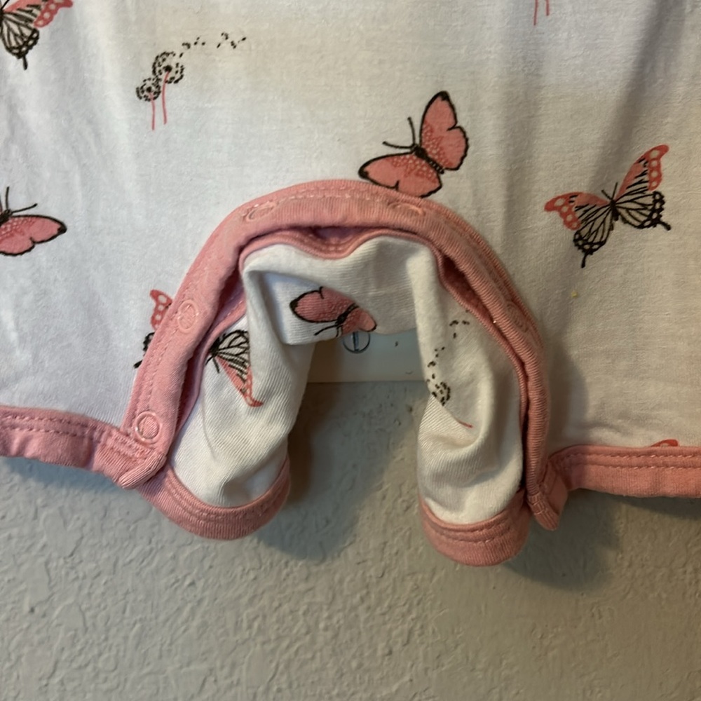 Kyte BABY Pink and White Butterfly One Piece - Picture 4 of 7